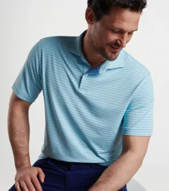 Online Peter Millar Duet Performance Jersey Polo Cirrus Blue