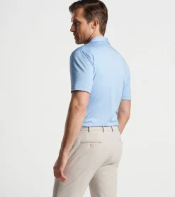 Best Peter Millar Duet Performance Jersey Polo Blue Frost