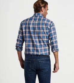 Online Peter Millar Ellis Cotton Sport Shirt TWILIGHT BLUE