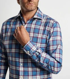 Online Peter Millar Ellis Cotton Sport Shirt TWILIGHT BLUE