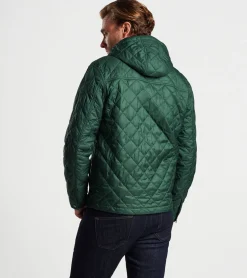 New Peter Millar Essex Full-Zip Hoodie BALSAM