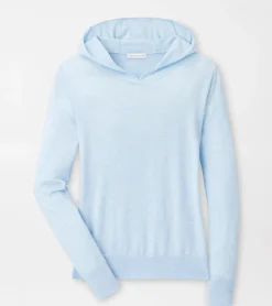 Best Peter Millar Excursionist Flex Popover Hoodie LIGHT COTTAGE BLUE