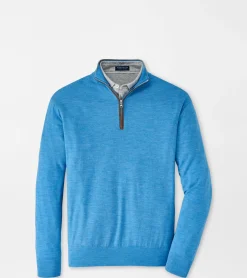 Hot Peter Millar Excursionist Flex Quarter-Zip BALTIC BLUE