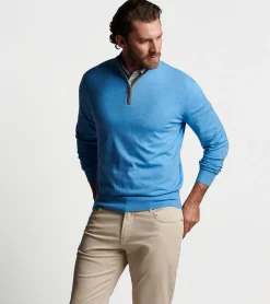 Hot Peter Millar Excursionist Flex Quarter-Zip BALTIC BLUE