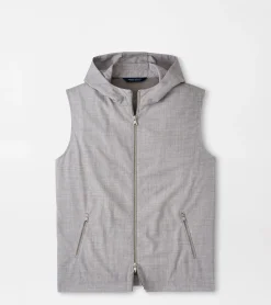 Outlet Peter Millar Excursionist Lite Hooded Vest Platinum