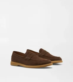 Discount Peter Millar Excursionist Penny Loafer Chocolate