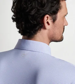 Discount Peter Millar Ezra Performance Jersey Polo EUCALYPTUS