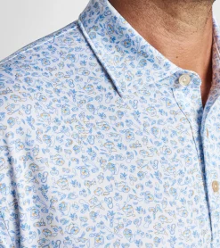 Clearance Peter Millar Fat Tuesday Performance Jersey Polo White