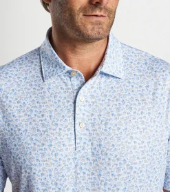 Clearance Peter Millar Fat Tuesday Performance Jersey Polo White