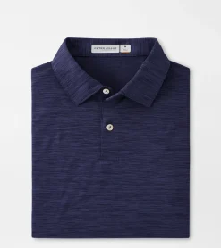 New Peter Millar Featherweight M&eacute;lange Performance Polo White