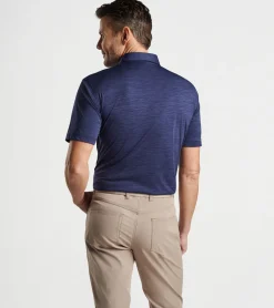 New Peter Millar Featherweight M&eacute;lange Performance Polo White