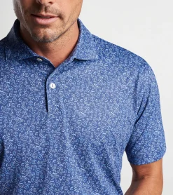 Best Peter Millar Fields Of Carlsbad Performance Jersey Polo BLUE PEARL