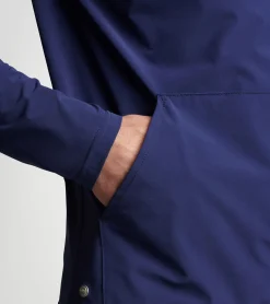 Discount Peter Millar Flex Adapt Half-Zip Hoodie Navy