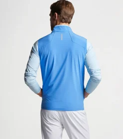 New Peter Millar Flex Adapt Half-Zip Pullover Vest Marina Blue