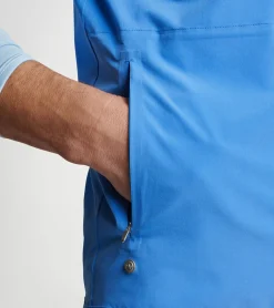 New Peter Millar Flex Adapt Half-Zip Pullover Vest Marina Blue