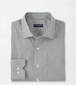 New Peter Millar Francis Cotton Sport Shirt Loden