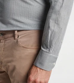 New Peter Millar Francis Cotton Sport Shirt Loden