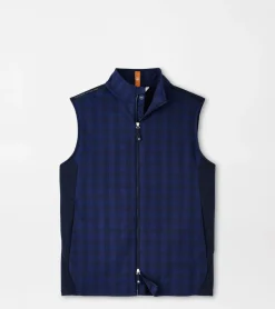 Clearance Peter Millar Fuse Elite Flannel Hybrid Vest Navy