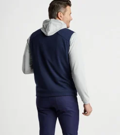 Clearance Peter Millar Fuse Elite Flannel Hybrid Vest Navy