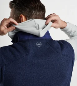 Clearance Peter Millar Fuse Elite Flannel Hybrid Vest Navy