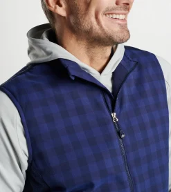 Clearance Peter Millar Fuse Elite Flannel Hybrid Vest Navy