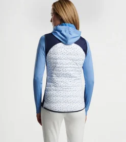 Fashion Peter Millar Fuse Tossed Paisley Hybrid Vest White/Navy