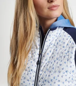 Fashion Peter Millar Fuse Tossed Paisley Hybrid Vest White/Navy