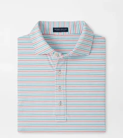 Discount Peter Millar Garcia Performance Jersey Polo Tahoe Blue