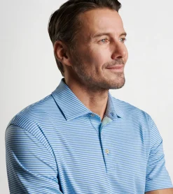 Outlet Peter Millar Hales Performance Jersey Polo Cottage Blue