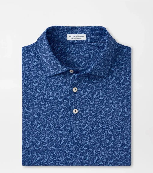 Fashion Peter Millar Hammer Time Performance Jersey Polo Sport Navy