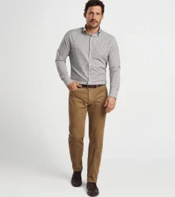 Fashion Peter Millar Hanford Performance Twill Sport Shirt Black