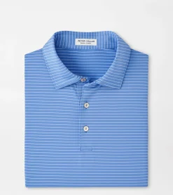 Discount Peter Millar Hemlock Performance Jersey Polo BONDI BLUE