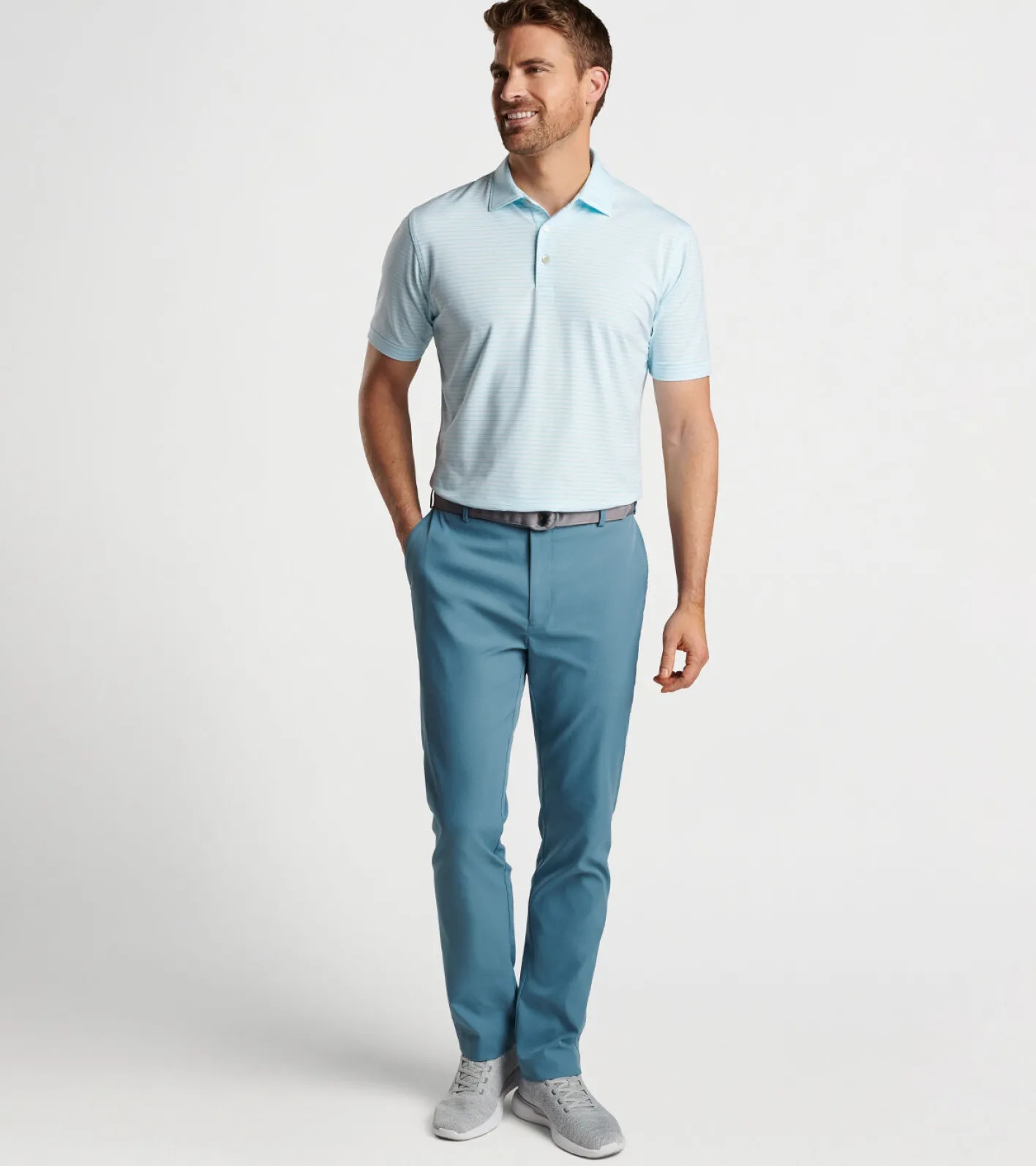 Online Peter Millar Heritage Performance Jersey Polo Celeste