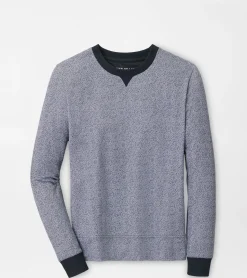 Sale Peter Millar Hexagons Print Birdie Sport Sweatshirt Black