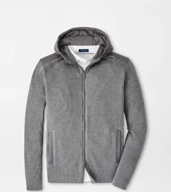 Sale Peter Millar Holdridge Hybrid Full-Zip Cardigan Gale Grey