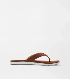 Fashion Peter Millar Hyperlight Slide Nubuck Flip Flop Cognac