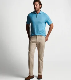 Outlet Peter Millar Journeyman Polo Blue Frost