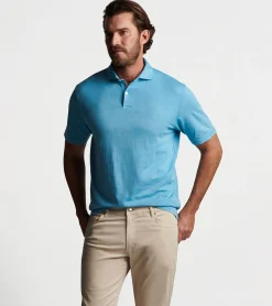 Outlet Peter Millar Journeyman Polo Blue Frost