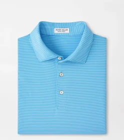 Outlet Peter Millar Jubilee Stripe Performance Polo Cottage Blue