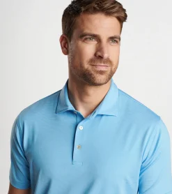 Outlet Peter Millar Jubilee Stripe Performance Polo Cottage Blue