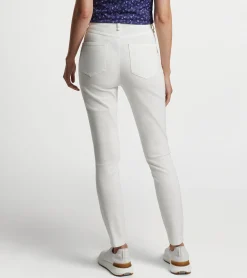 Clearance Peter Millar Karlie Stretch Sateen High Rise Pant LIGHT COTTAGE BLUE