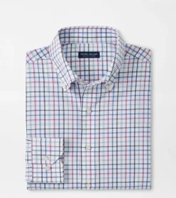 Sale Peter Millar Kimball Performance Poplin Sport Shirt VALENCIA