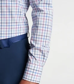 Sale Peter Millar Kimball Performance Poplin Sport Shirt VALENCIA