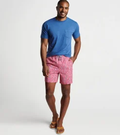 Hot Peter Millar Lava Wash Pocket Tee Navy