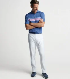 Discount Peter Millar Ledger Performance Jersey Polo BLUE PEARL