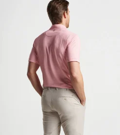 Best Peter Millar Lloyd Dot Geo Performance Jersey Polo PEACH BLOOM