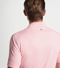 Best Peter Millar Lloyd Dot Geo Performance Jersey Polo PEACH BLOOM
