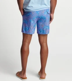 Discount Peter Millar Making Waves Swim Trunk BLUE MARLIN
