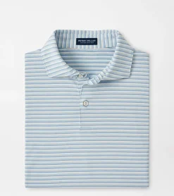 Best Peter Millar McCraven Performance Jersey Polo Blue Frost