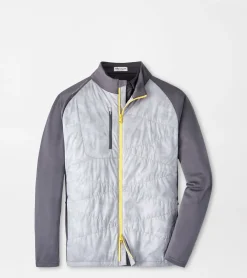 New Peter Millar Merge Camo Hybrid Jacket GALE GREY/IRON